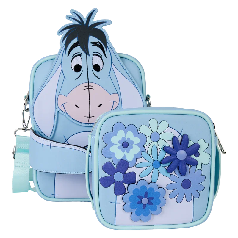 Loungefly Disney Winnie The Pooh Floral Eeyore Crossbuddies® Cosplay Crossbody Bag With Coin Bag