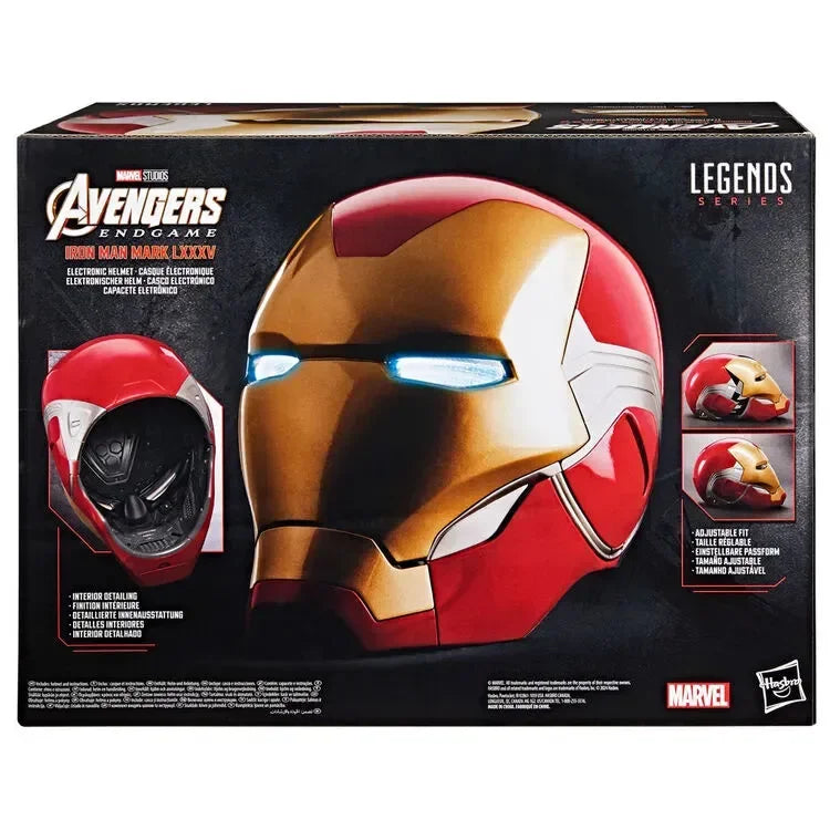Avengers: Endgame Marvel Legends Iron Man Mark LXXXV 1:1 Scale Wearable Electronic Helmet - Ginga Toys