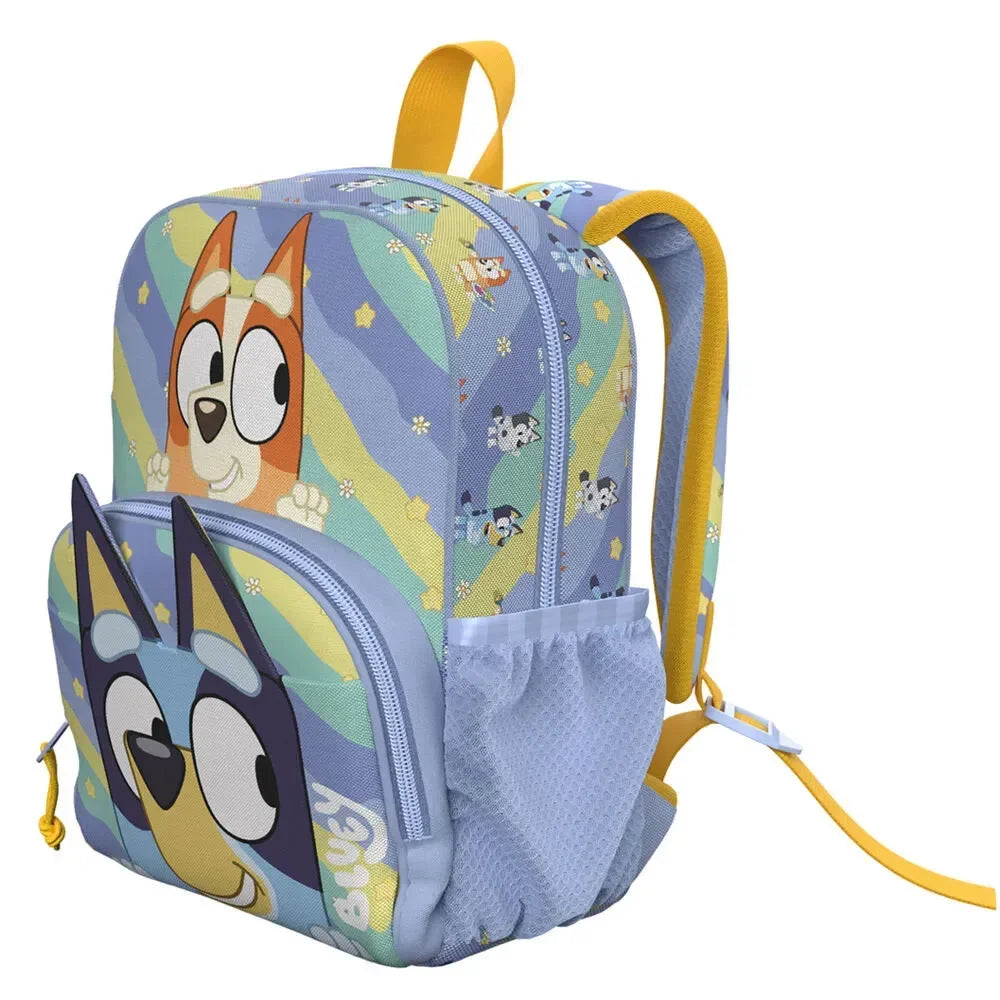 Trousse Scolaire Cylindrique Bluey Light Waves - Design Original Avec Poignée Étoile