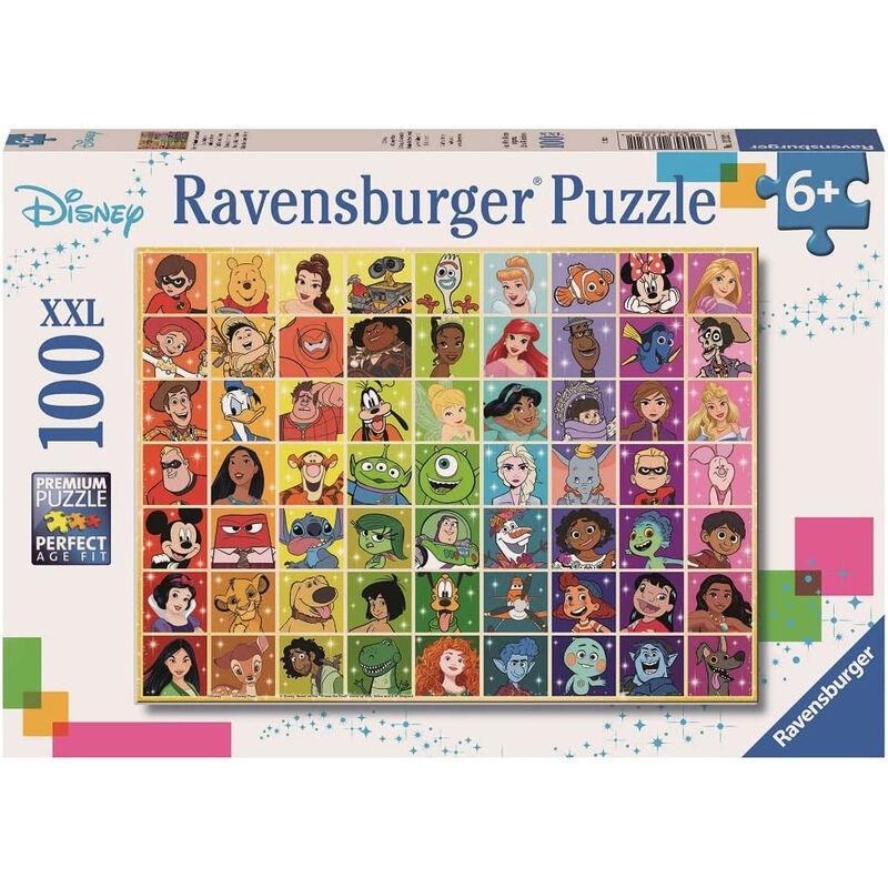 Children’s Puzzle Disney Multi Character - 100 Pieces Puzzle - Ravensburger - Ginga Toys