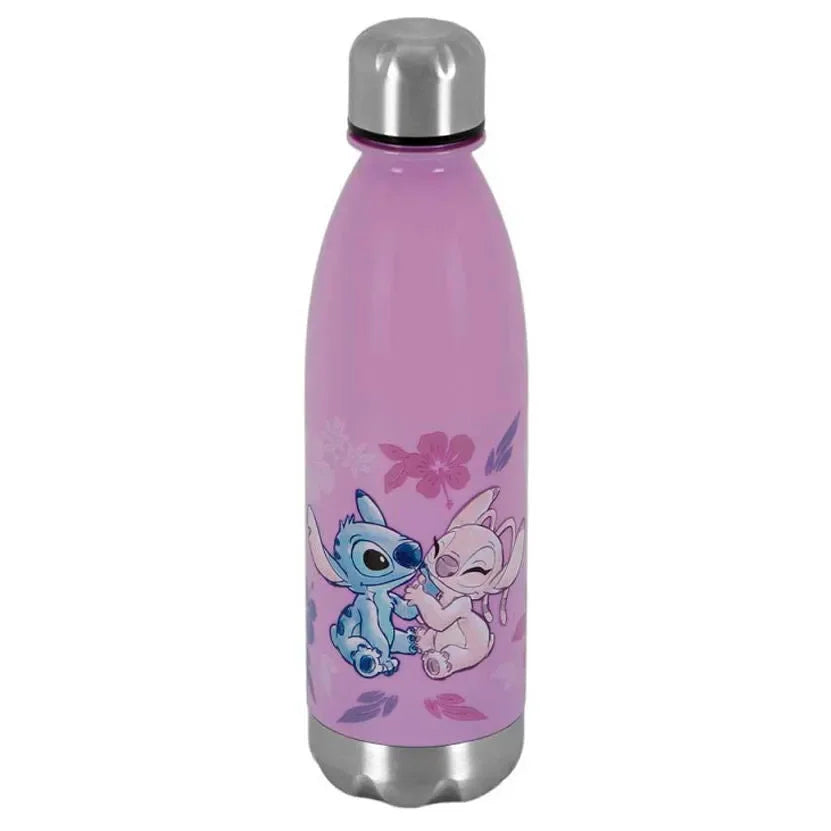 Disney Lilo and Stitch Purple Tritan Bottle - Stitch & Angel - Ginga Toys