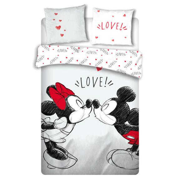 Disney Mickey and Minnie Love White duvet cover bed 135cm - Disney - Ginga Toys