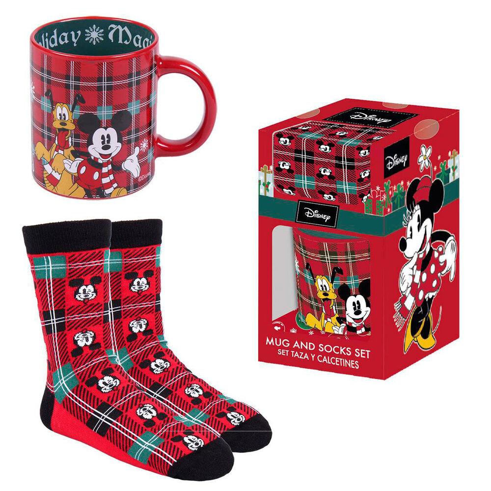 Disney Mickey Mouse Mug And Socks Set Christmas Gift Box - Cerda - Ginga Toys