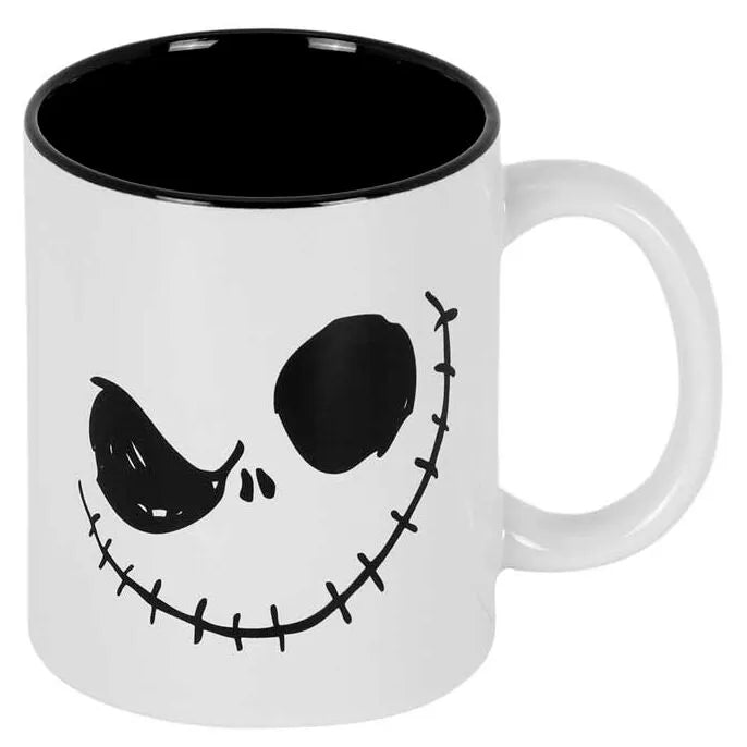 Disney Nightmare Before Christmas Black Mug - Jack Face - Ginga Toys