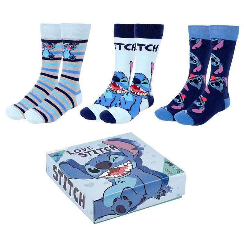 Copy of Disney Stitch Adult Socks Pack 3 Pieces Gift Box 36/41 - Cerda - Ginga Toys