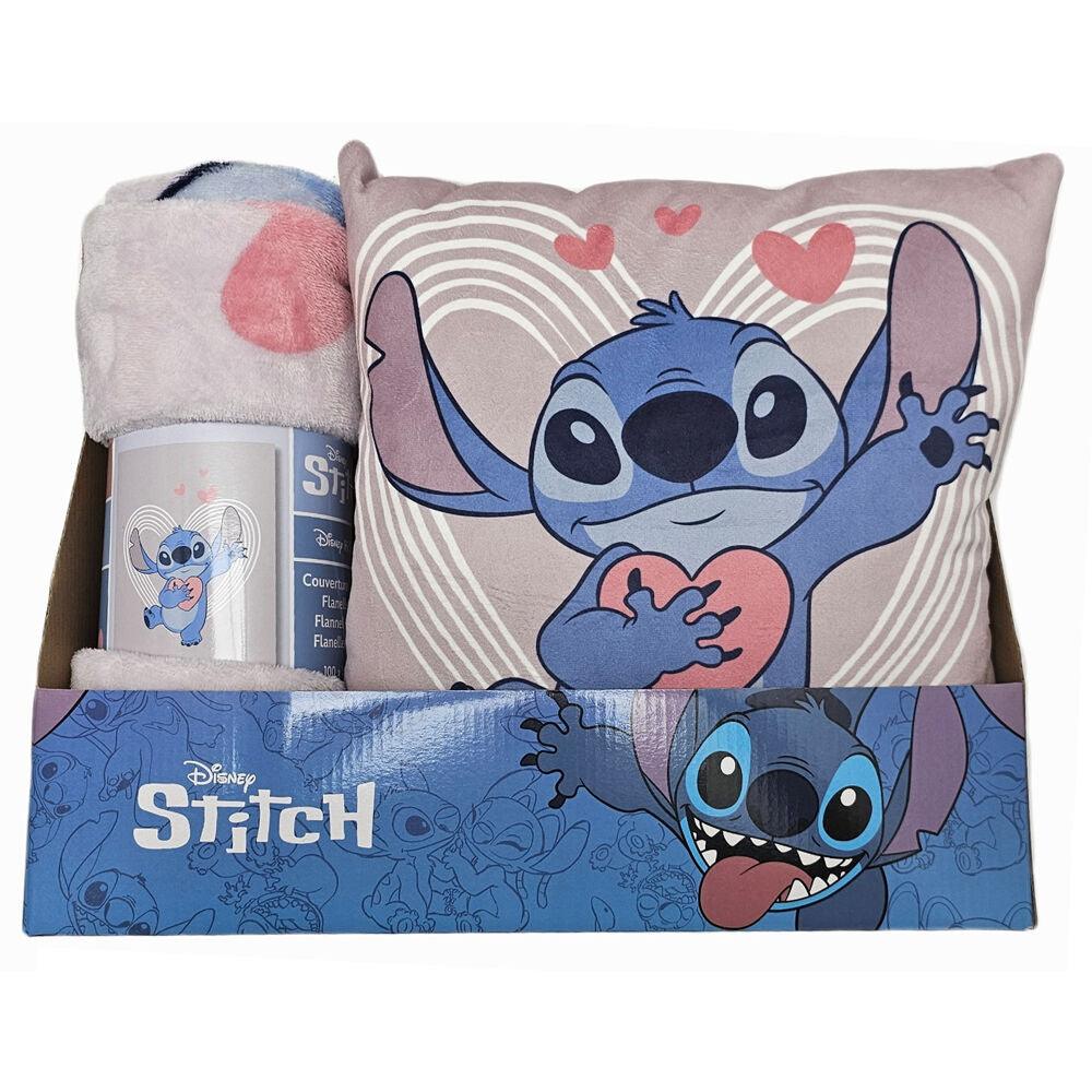 Disney Stitch coral blanket + cushion set - Disney - Ginga Toys