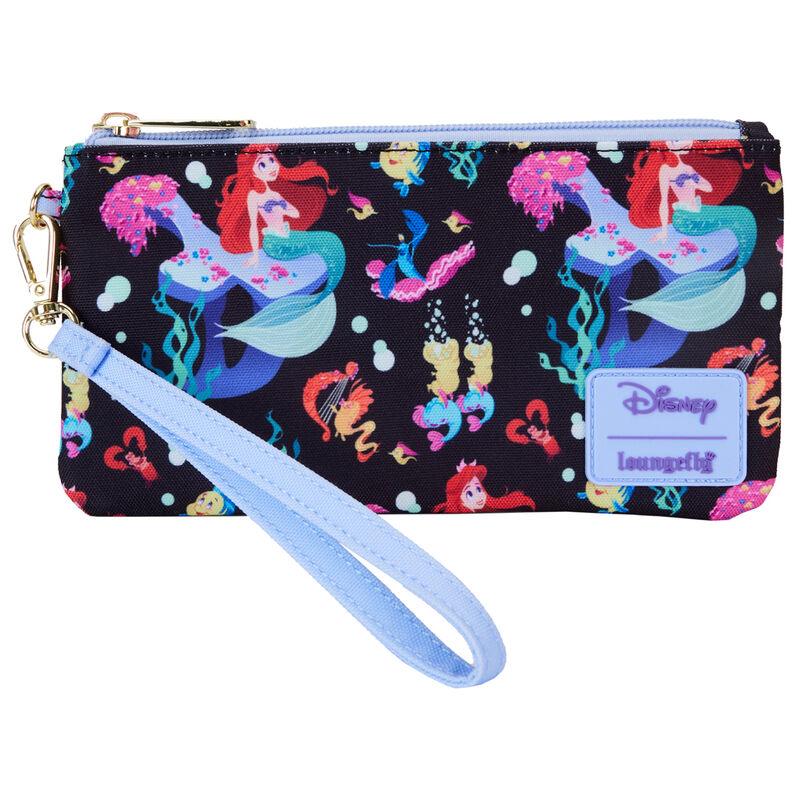 Disney the Little Mermaid 35th Life is the Bubbles All-Over Print Pouch Wristlet Wallet - Ginga Toys