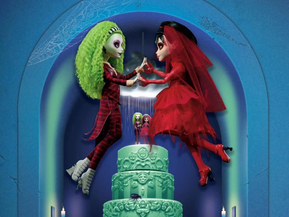 Monster High x Beetlejuice Beetlejuice Skullector Beetlejuice Wedding Exclusive Two-Pack Dolls Set - Ginga Toys