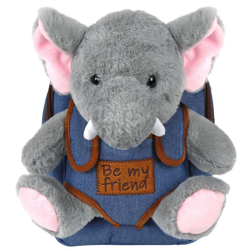 Elephant Allie Kids Preschool Backpack with plush toy 26cm - Perletti - Ginga Toys