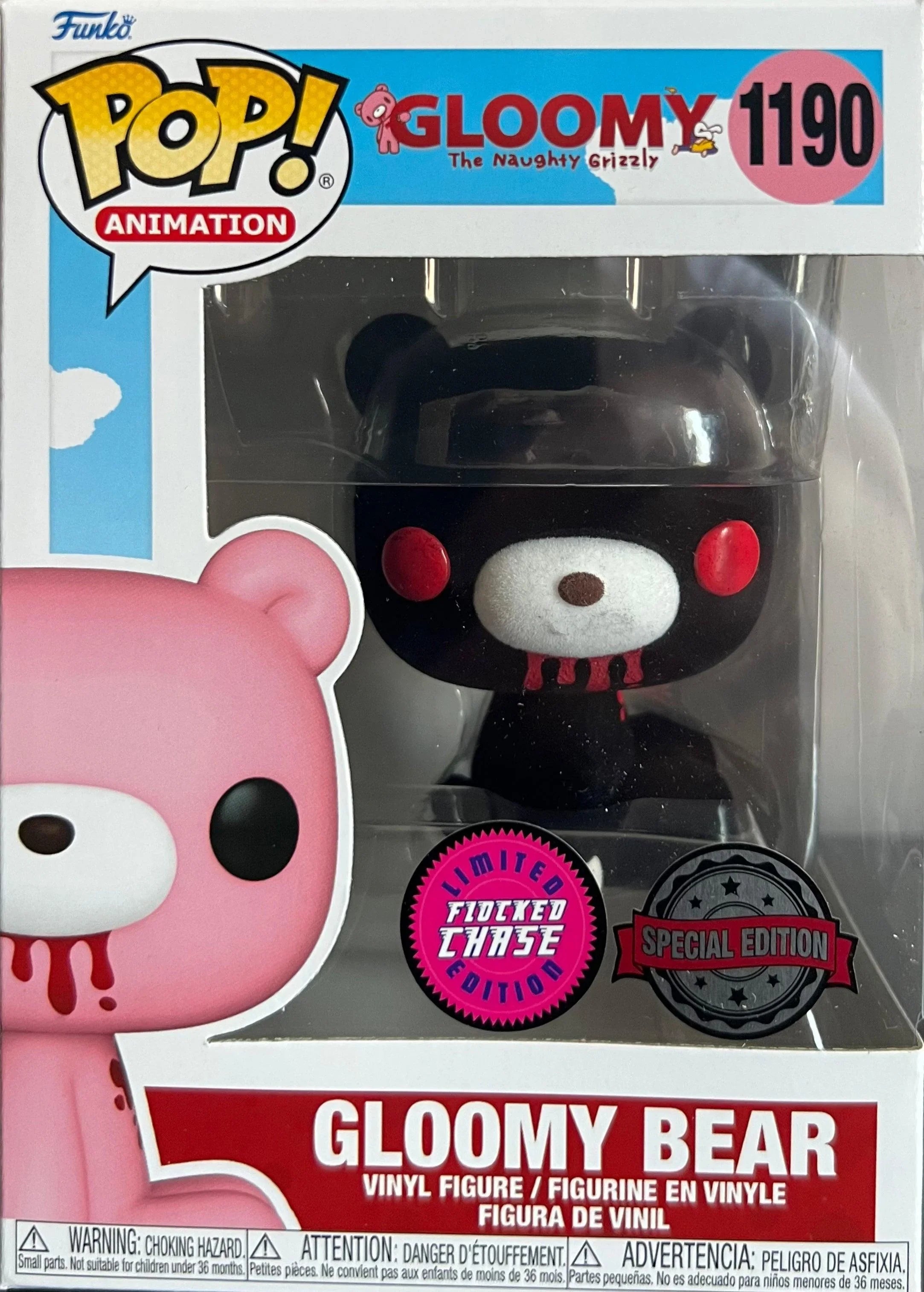Funko Pop! Animation Gloomy - Gloomy Bear Flocked Chase Special Edition Vinyl Figure #1190 - Funko - Ginga Toys