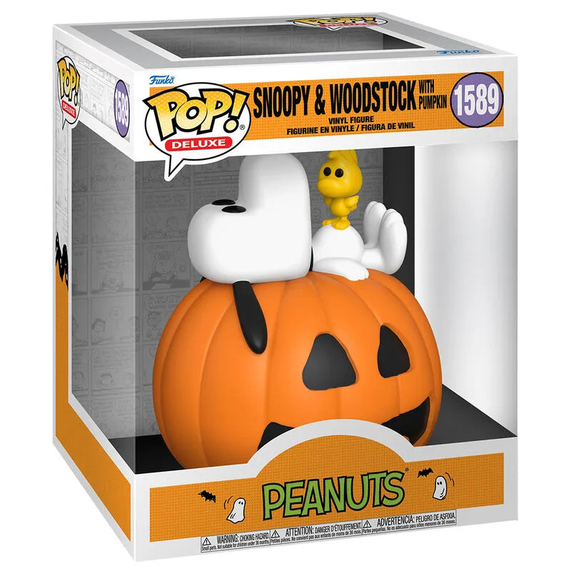 Funko Pop! Deluxe: It's The Great Pumpkin, Charlie Brown - Snoopy with Woodstock #1589 - Ginga Toys