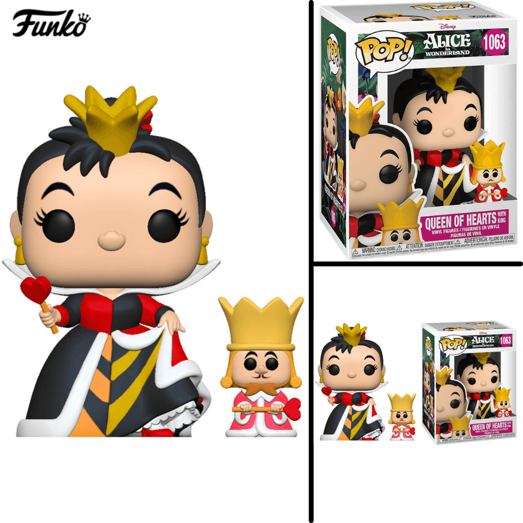 Funko POP Disney Alice in Wonderland Queen of Hearts & King of Hearts Vinyl Figures #1063 - Funko - Ginga Toys