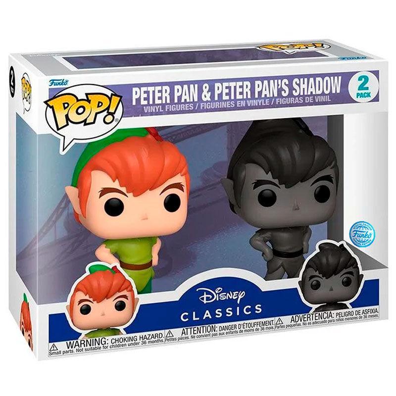 Funko Pop! Disney: Peter Pan and Peter Pan's Shadow Exclusive Vinyl Figure 2-Pack - Funko - Ginga Toys