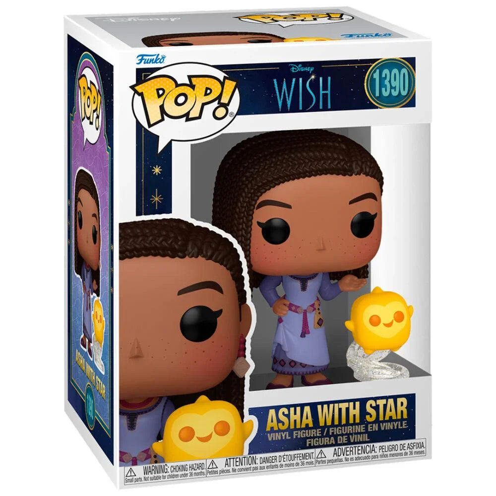 Funko Pop! Disney: Wish - Asha & Star Figure #1390 - Funko - Ginga Toys