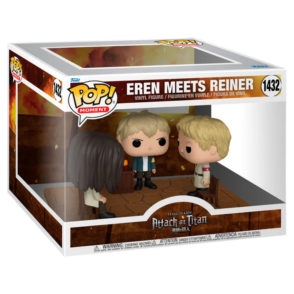 Funko Pop! Moments: Attack on Titan: Final Season - Eren Meets Reiner Figure #1432 - Ginga Toys