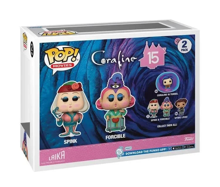 Funko Pop! Movies: Coraline 15th - Spink & Forcible Figure Two-Pack - Ginga Toys