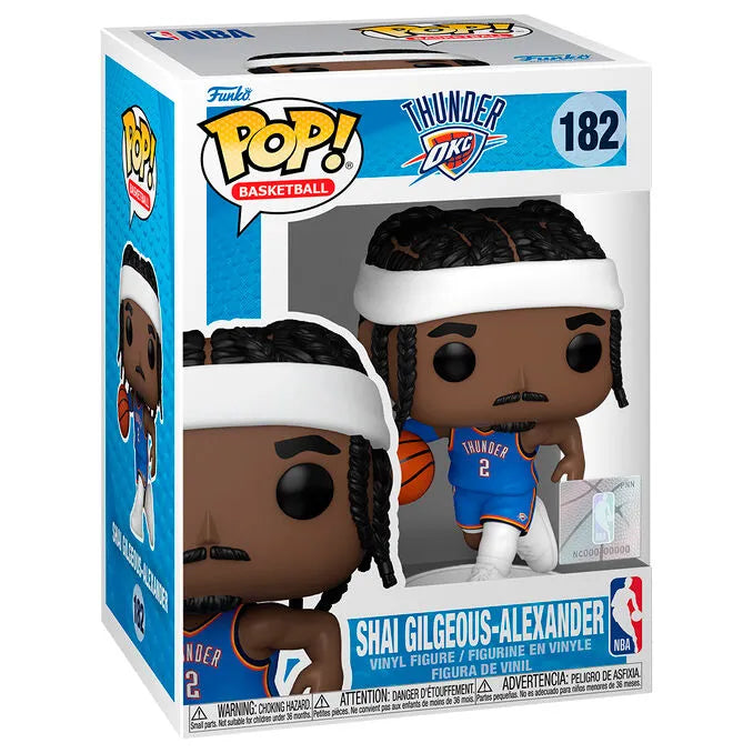 Funko Pop! NBA: Oklahoma City Thunder - Shai Gilgeous-Alexander Vinyl Figure #182 - Ginga Toys