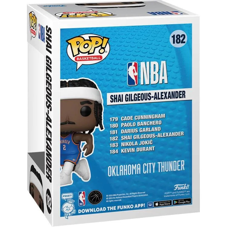 Funko Pop! NBA: Oklahoma City Thunder - Shai Gilgeous-Alexander Vinyl Figure #182 - Ginga Toys
