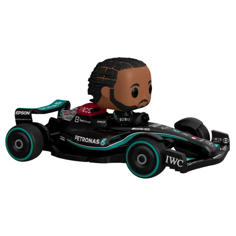 Funko Pop! Rides Super Deluxe: Formula 1 - Lewis Hamilton with Mercedes Figure #308 - Funko - Ginga Toys