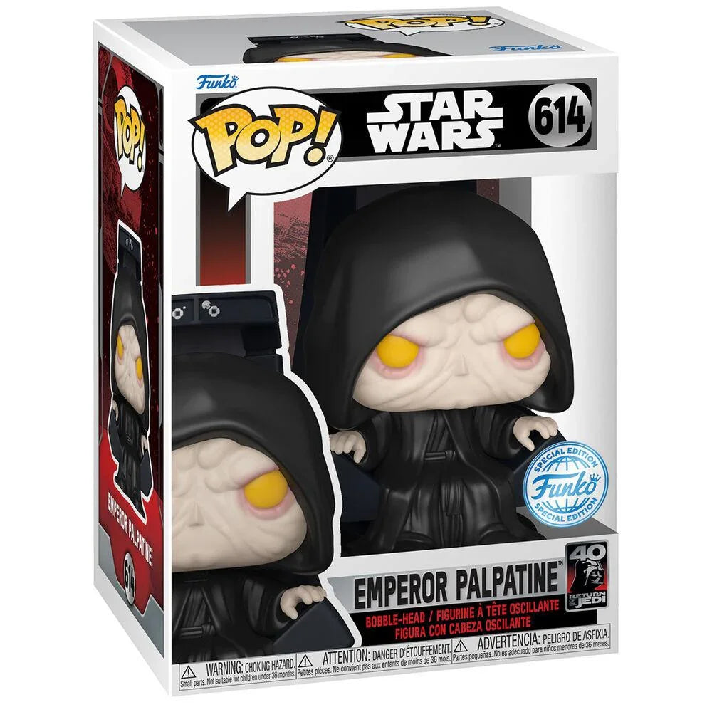 Funko Pop! Star Wars: Return of the Jedi - Emperor Palpatine Exclusive Figure #614 - Ginga Toys