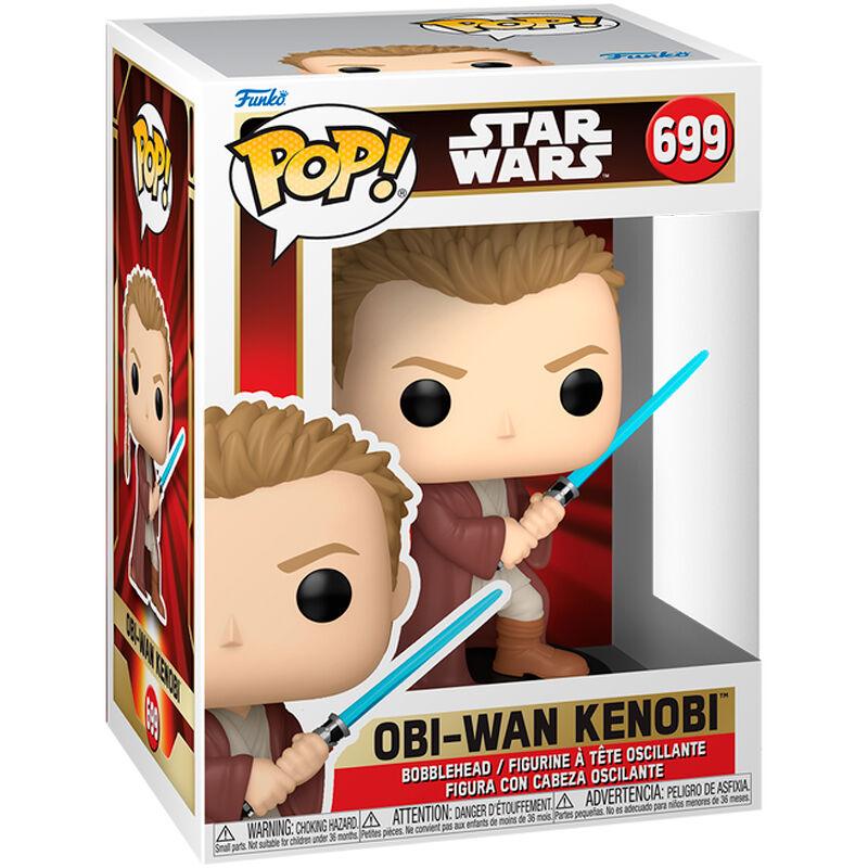 Funko Pop! Star Wars: The Phantom Menace 25th Obi-Wan Figure (Padawan) #699 - Ginga Toys