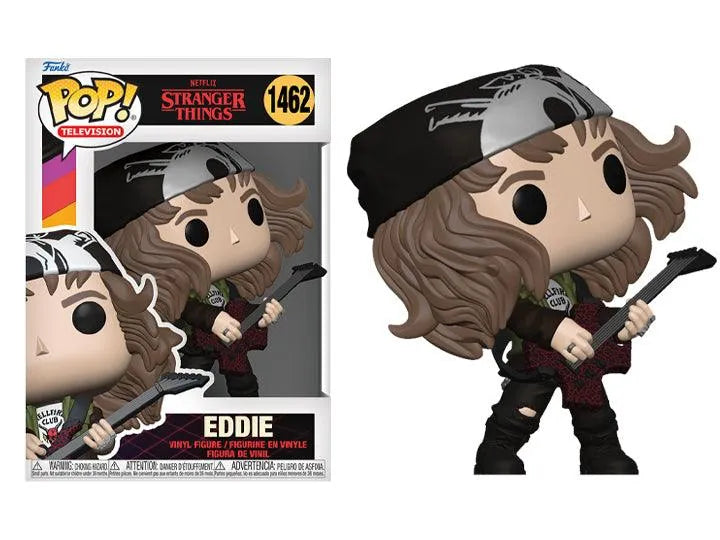 Funko Pop! Television: Stranger Things 4 - Eddie with Guitar Figure (Hunter) #1462 - Funko - Ginga Toys