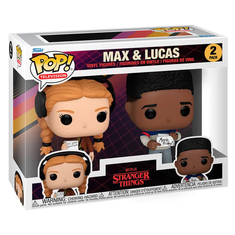 Funko Pop! Television: Stranger Things 4 - Max & Lucas Figures Two-Pack - Ginga Toys