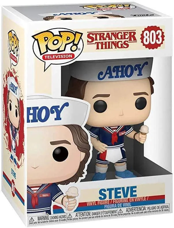 Funko POP Television Stranger Things S3 Steve With Hat And Ice Cream Vinyl Figure #803 - Funko - Ginga Toys