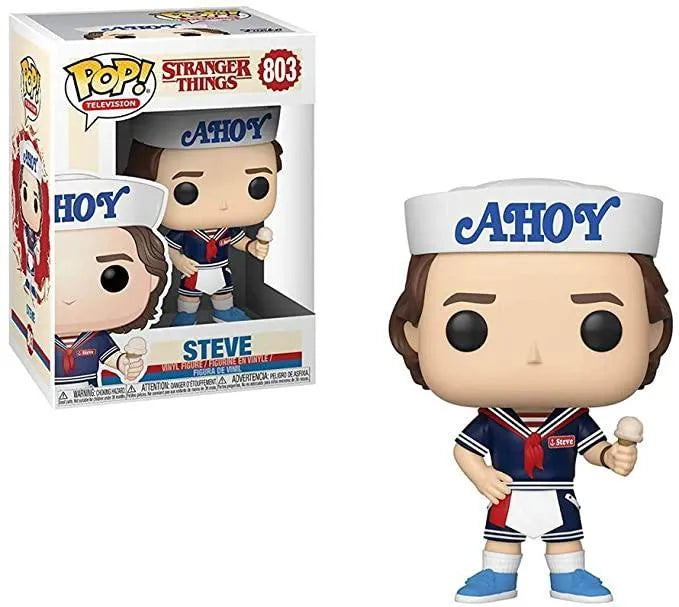 Funko POP Television Stranger Things S3 Steve With Hat And Ice Cream Vinyl Figure #803 - Funko - Ginga Toys