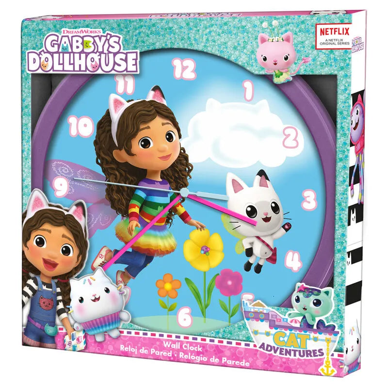Gabbys Dollhouse Girls Wall Clock - Ginga Toys