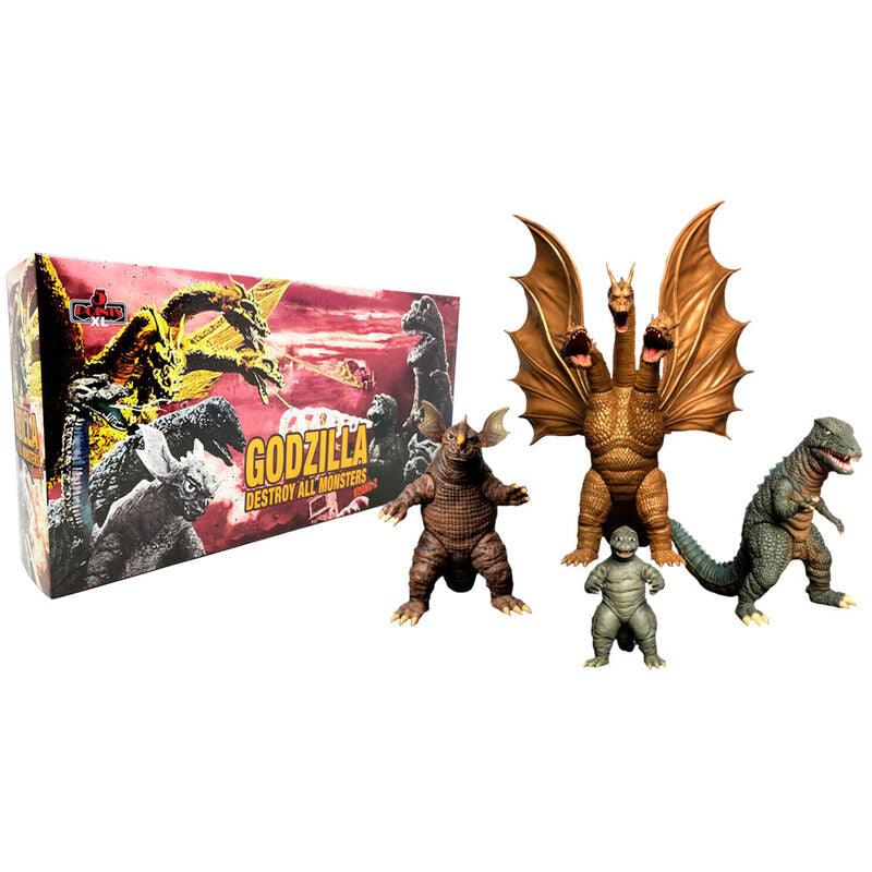 Godzilla Destroy All Monsters 5 Points XL Round 2 Deluxe Boxed Figures Set - Mezco Toyz - Ginga Toys