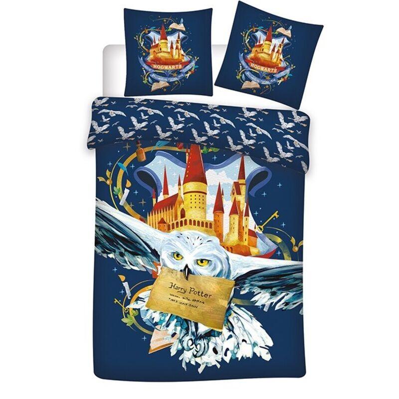Harry Potter Hedwig microfiber Blue Duvet Cover Bed 90cm - Warner Bros - Ginga Toys