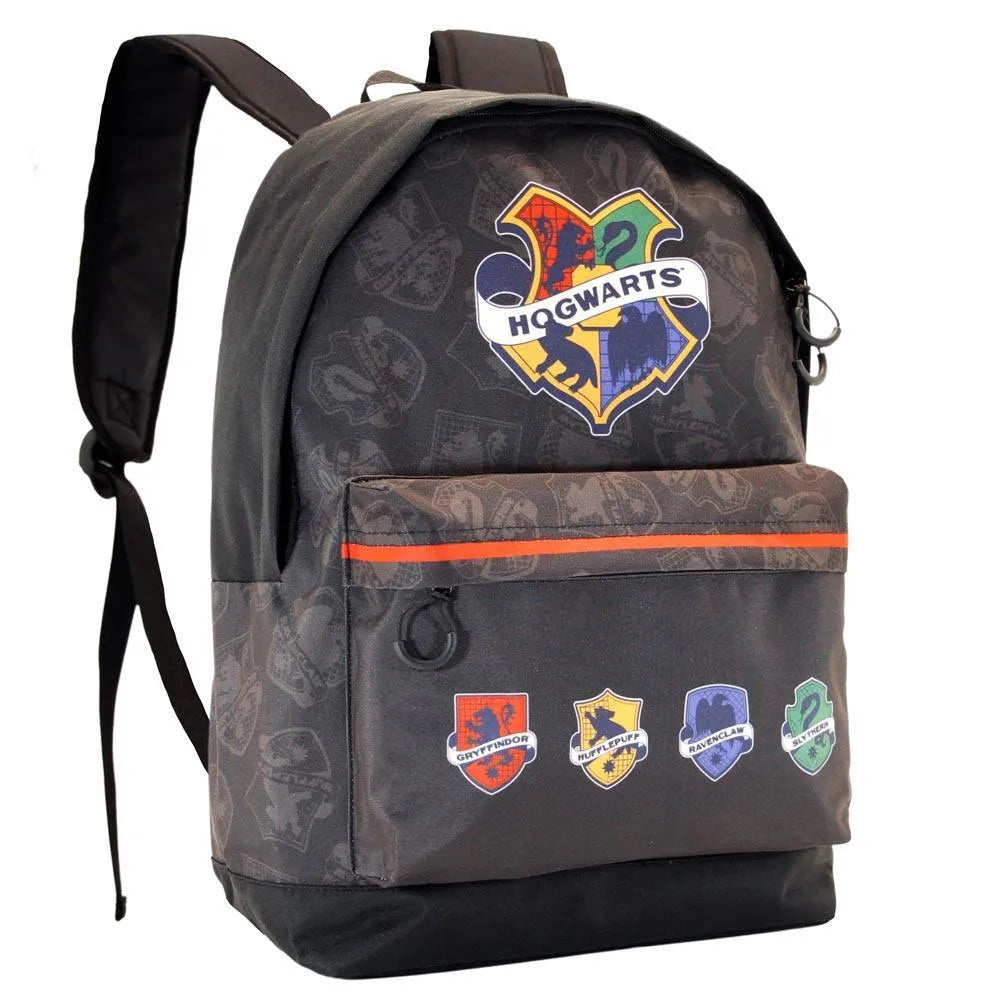 Harry Potter Hogwarts College Grey Zipper Kids School Backpack - Karactermania - Ginga Toys