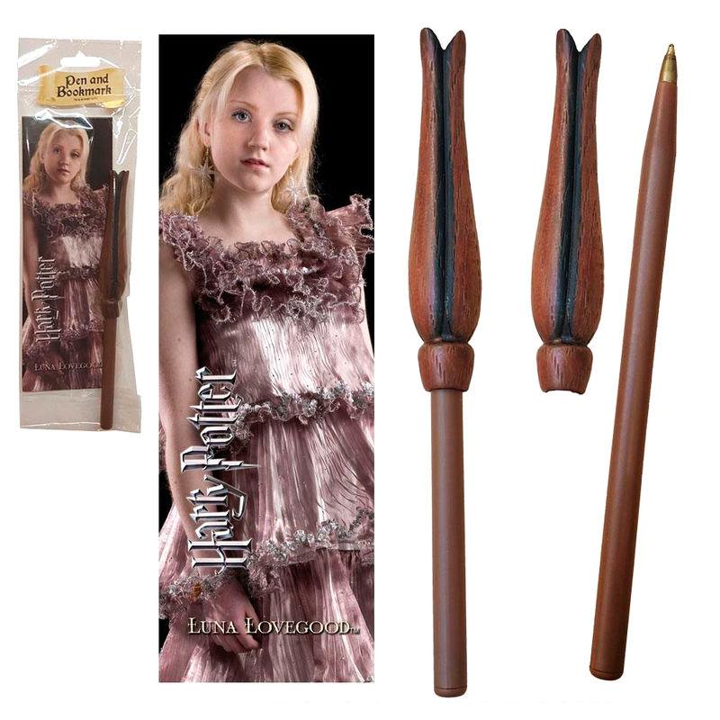 Harry Potter - Luna Lovegood Wand Pen and Bookmark - The Noble Collection - Ginga Toys