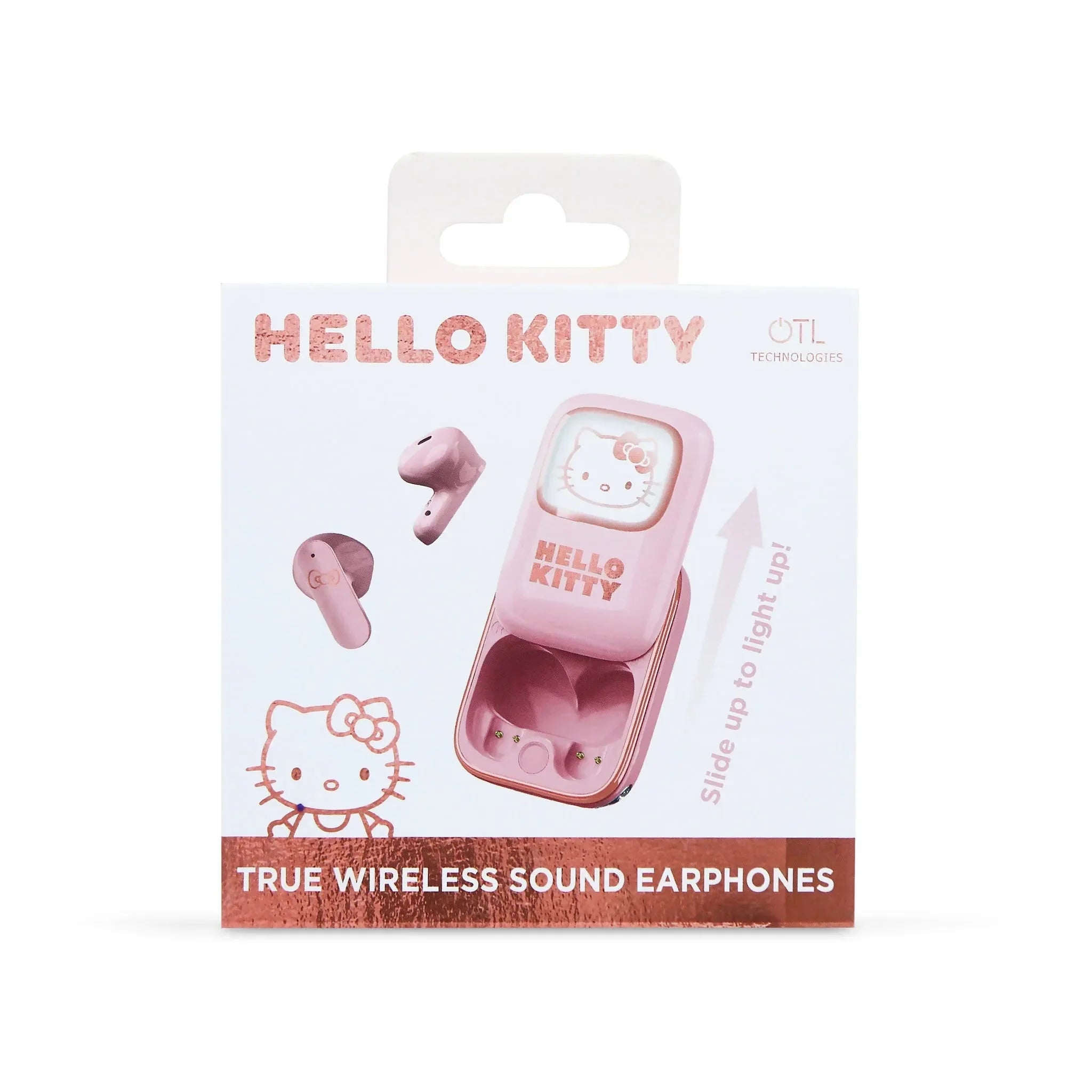 Hello Kitty Slide TWS Wireless Earphones - Earpods Pink / Rose Gold - Ginga Toys