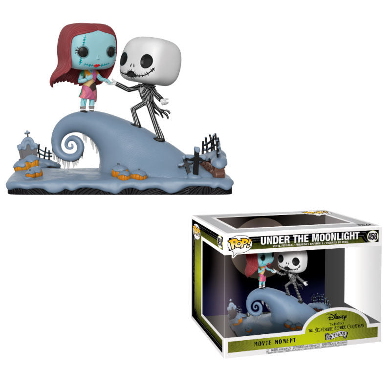 Funko Pop! Disney: The Nightmare Before Christmas Movie Moments - Jack and Sally Under The Moonlight Vinyl Figure #458 - Ginga Toys