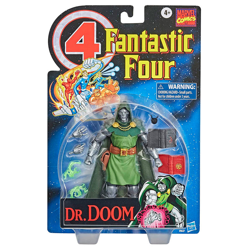 Fantastic Four Marvel Legends Retro Collection Doctor Doom Action Figure - Hasbro - Ginga Toys