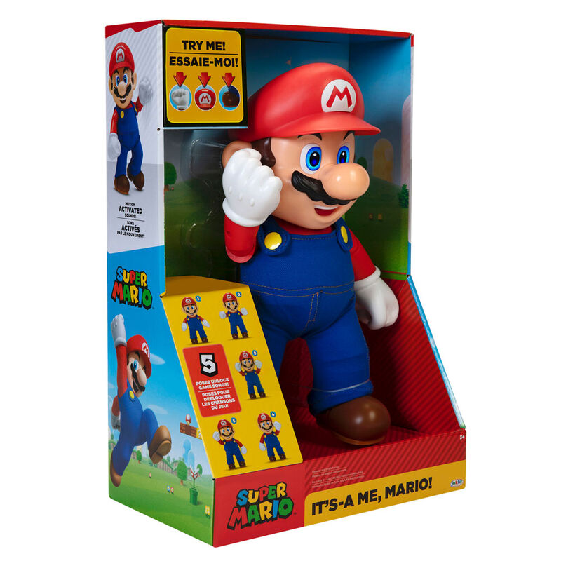 Nintendo Super Mario It's-A Me, Mario! Collectible interactive Action Figure by Jakks Pacific - Ginga Toys
