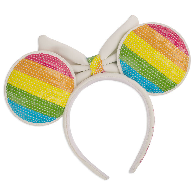 Loungefly Disney Sequin Rainbow Minnie Mouse Ears Headband - Ginga Toys