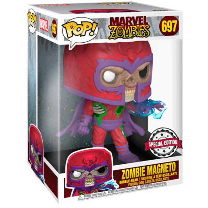 Funko Pop! Marvel Zombies: Zombie Magneto 10" Jumbo Vinyl Figure Exclusive #697 - Ginga Toys