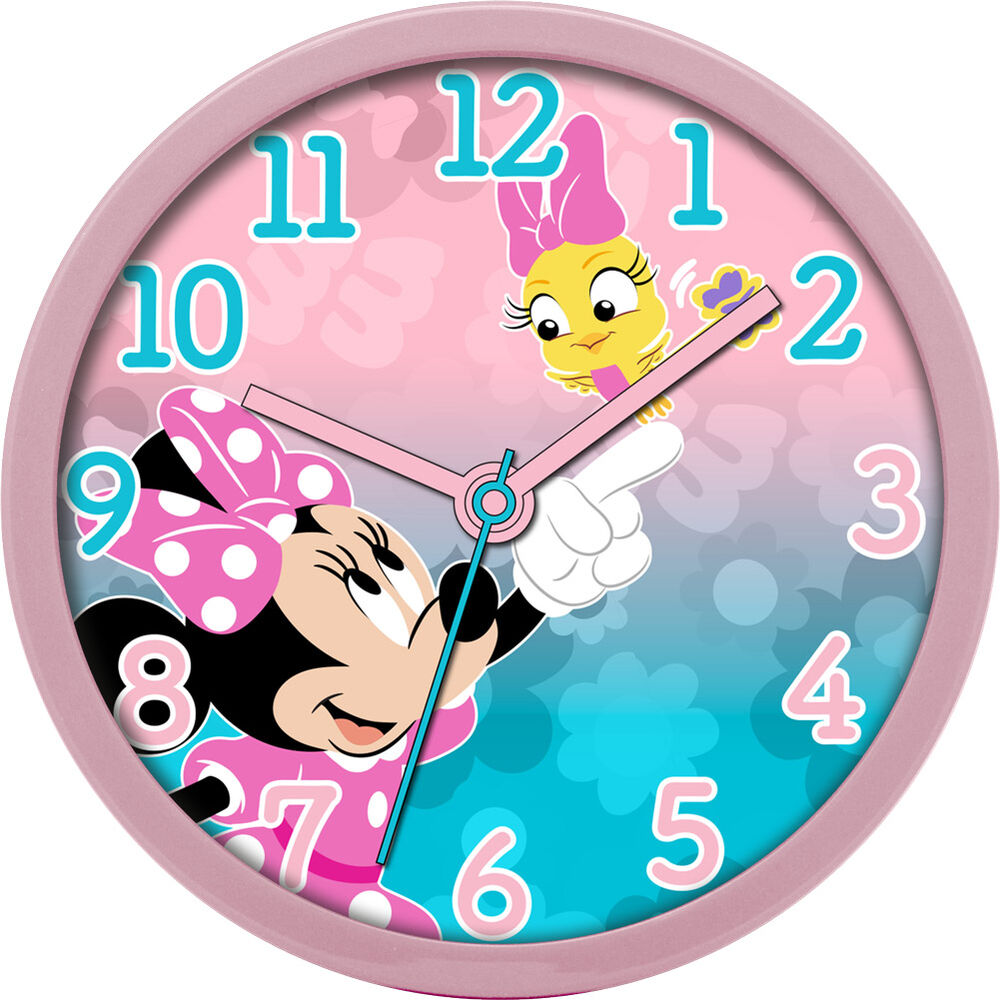 Disney Minnie Mouse Girls Wall Clock 25cm