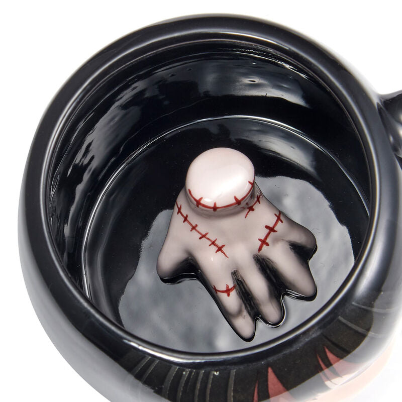 Netflix TV Wednesday with Thing inside Black 3D Mug - Ginga Toys