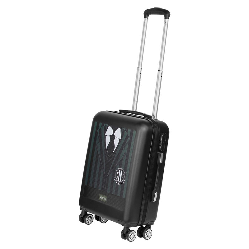 Netflix TV Wednesday Uniform Black ABS 4-Wheel Cabin Suitcase 55cm - Ginga Toys