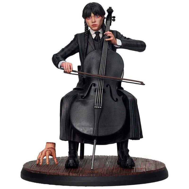 Netflix Wednesday Addams with Cello PVC Figure 20cm - Ginga Toys