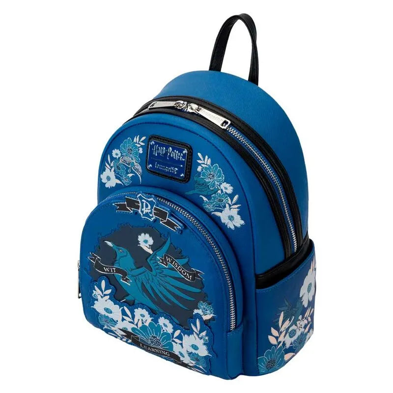 Loungefly Harry Potter Ravenclaw House Floral Tattoo Mini Backpack