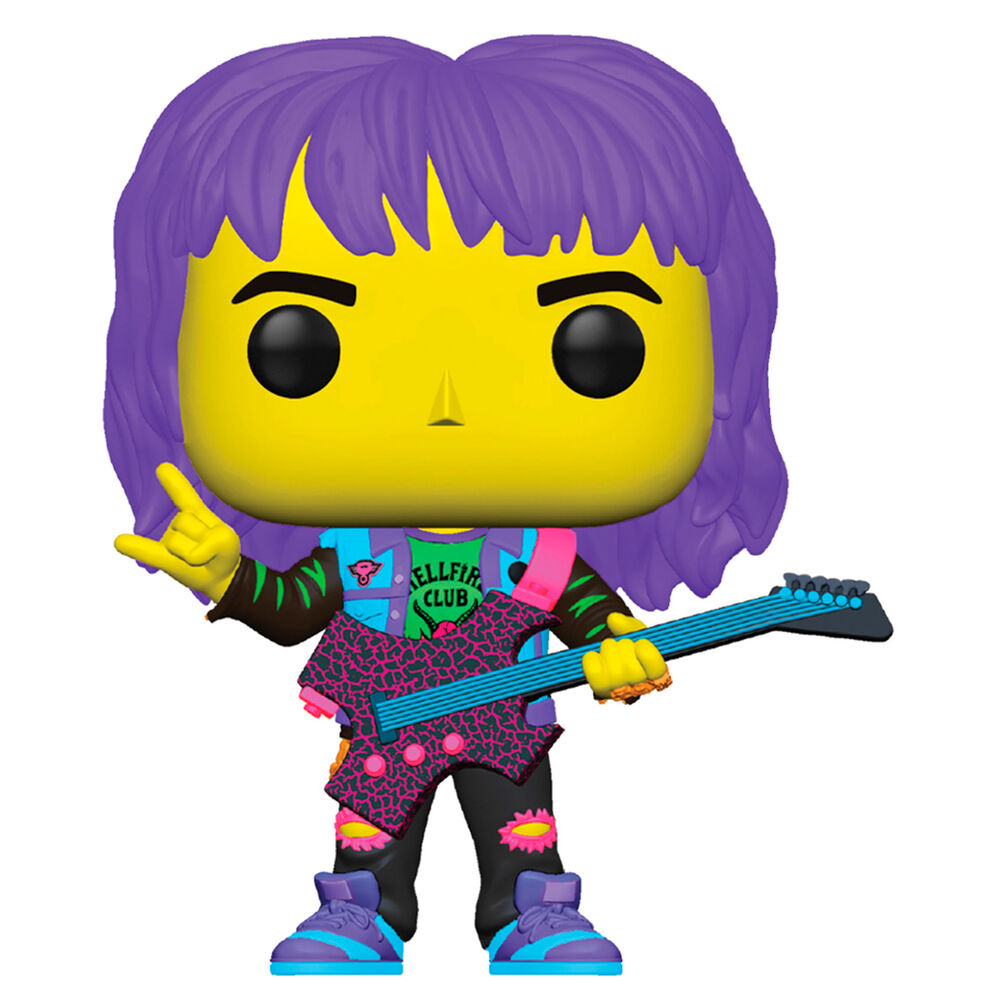 Funko Stranger Things 4 - Eddie with Guitar Blacklight Pop! Vinyl Figure Exclusive #1250 - Ginga Toys