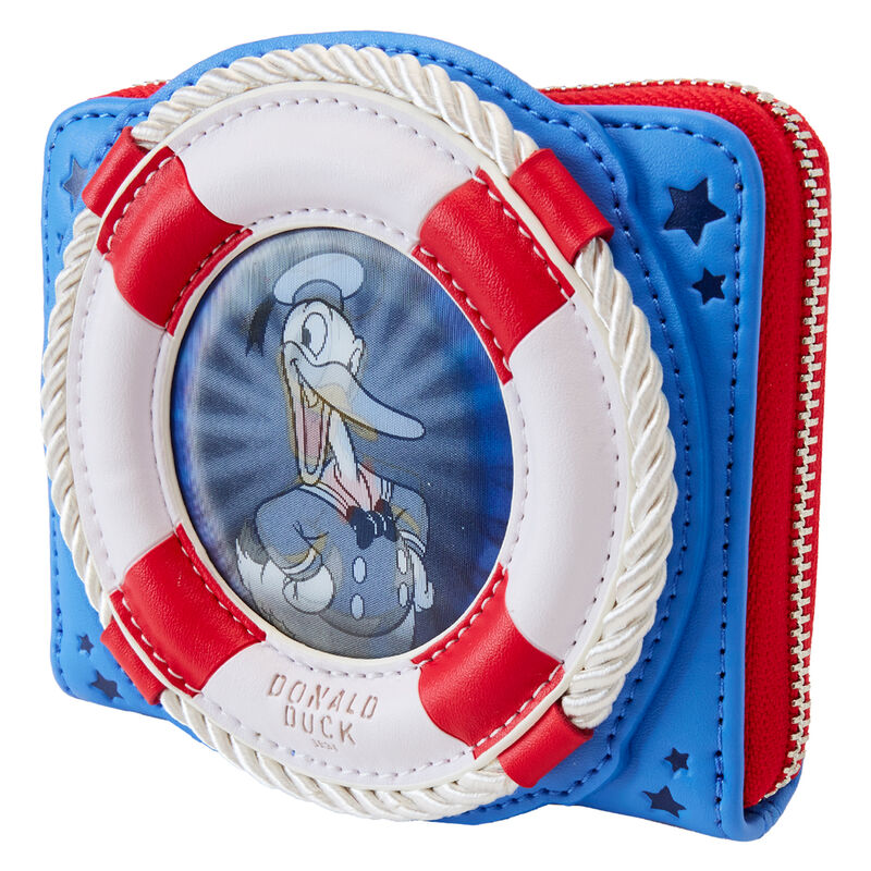 Loungefly Disney Donald Duck 90th Anniversary Lenticular Zip Around Wallet - Ginga Toys