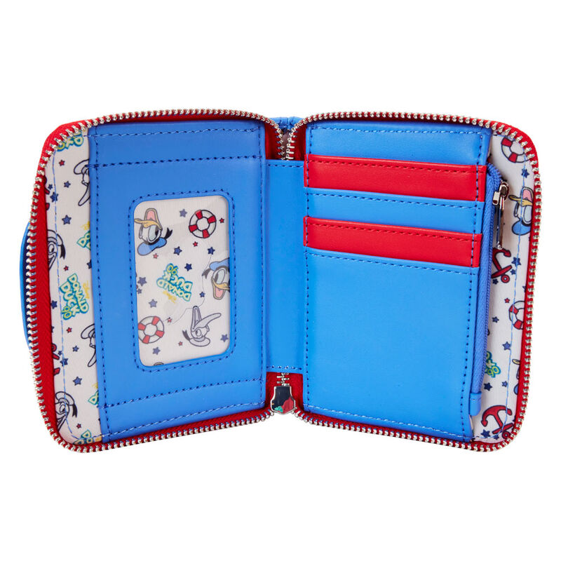 Loungefly Disney Donald Duck 90th Anniversary Lenticular Zip Around Wallet - Ginga Toys