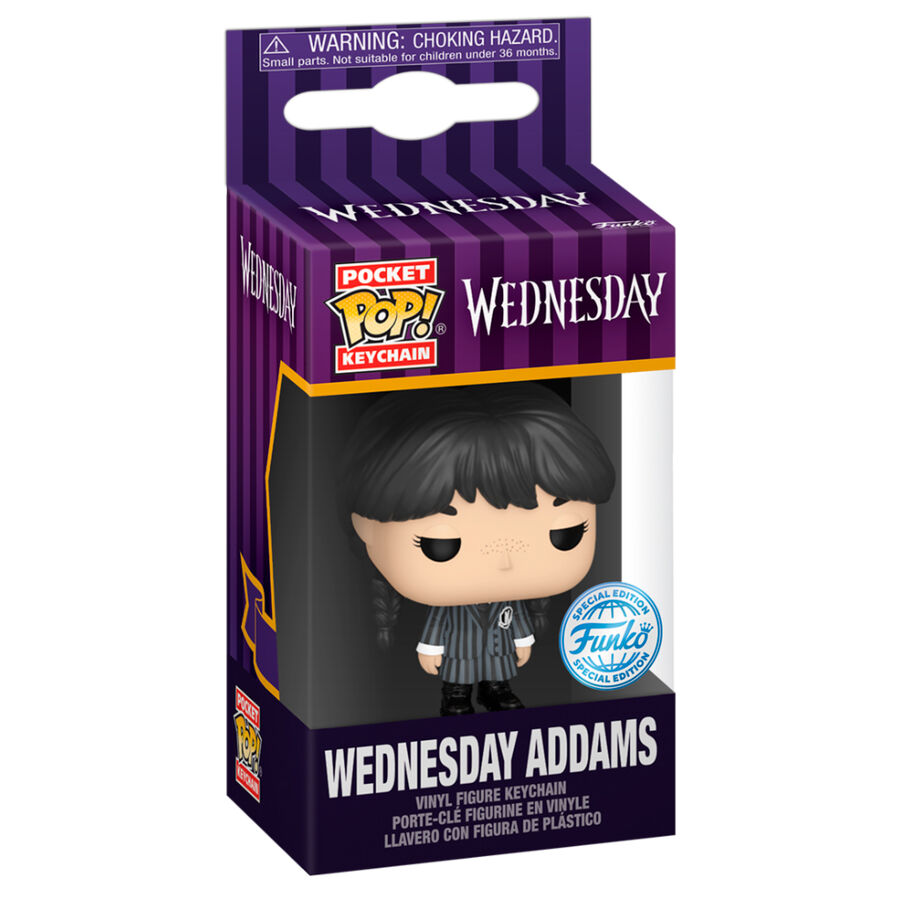 Funko Wednesday Pocket Pop! Keychain Wednesday Addams (Black Coat) Exclusive - Ginga Toys