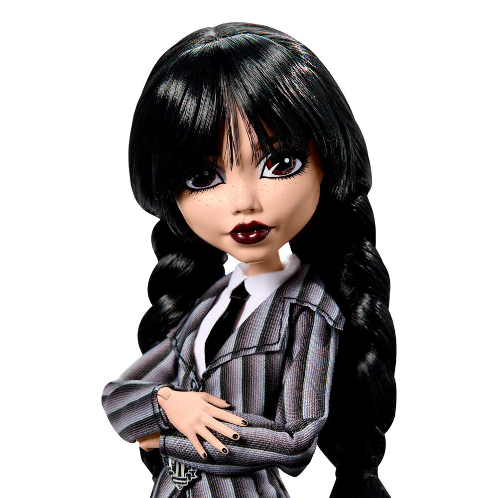 Monster High Wednesday Collectible Doll - Wednesday Addams in Nevermore Academy Uniform With Thing - Ginga Toys